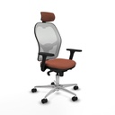 Office Chair with Headrest Piqueras y Crespo 3D086N2 White Brown