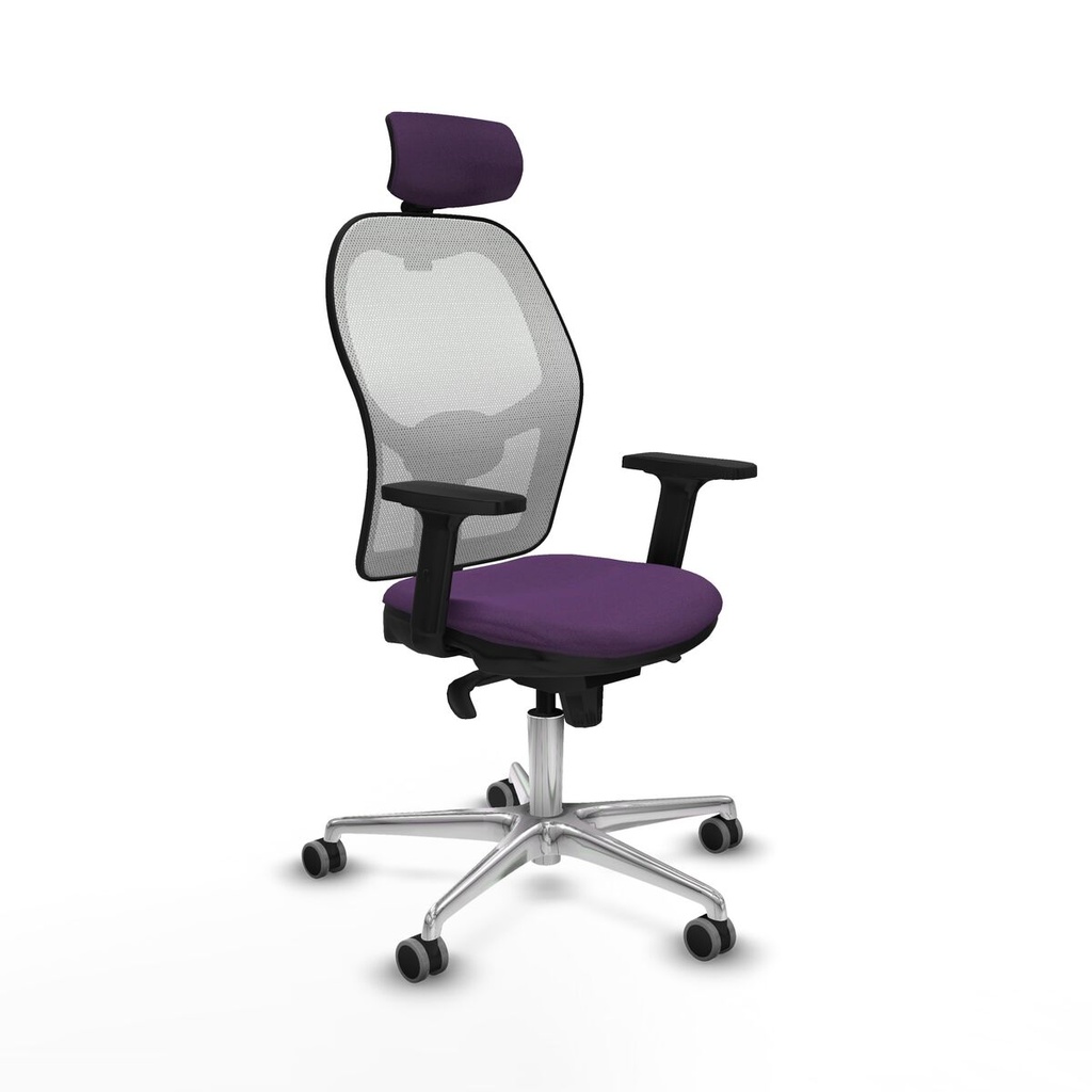 Silla de Oficina con Cabecero Piqueras y Crespo 2D086G2 Morado