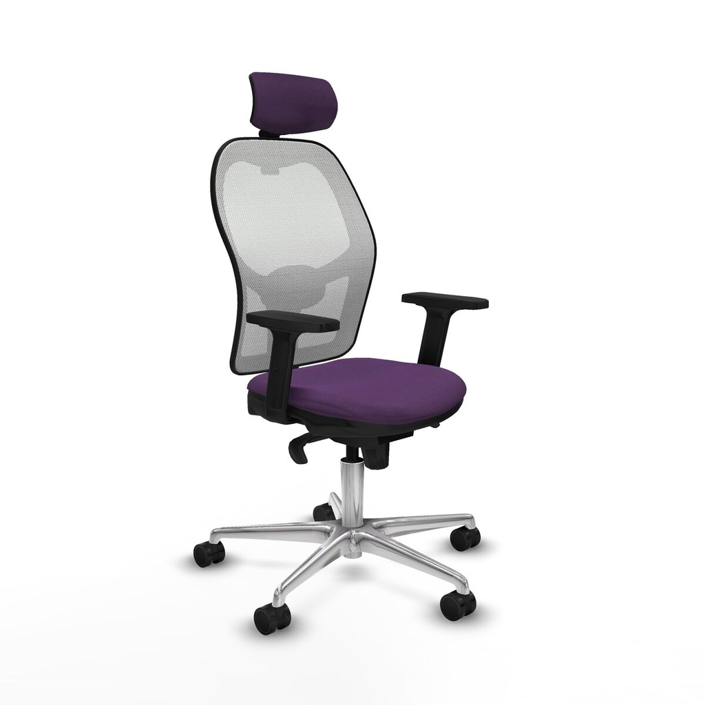 Silla de Oficina con Cabecero Piqueras y Crespo 2D086N2 Morado