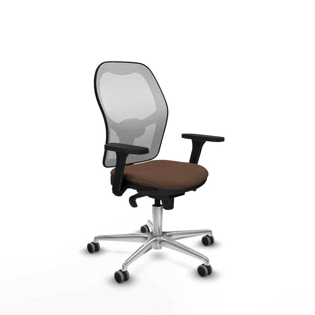 Silla de Oficina Piqueras y Crespo 3D086G0 Blanco Marrón oscuro
