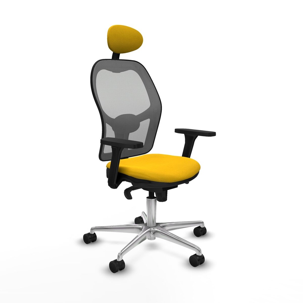 Office Chair with Headrest Piqueras y Crespo 3D086N1 Yellow