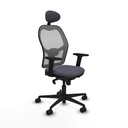 Silla de Oficina con Cabecero Piqueras y Crespo 2D036N1 Gris oscuro