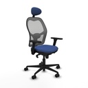 Silla de Oficina con Cabecero Piqueras y Crespo 3D036N1 Azul marino