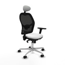 Silla de Oficina con Cabecero Piqueras y Crespo 3D086N1 Blanco