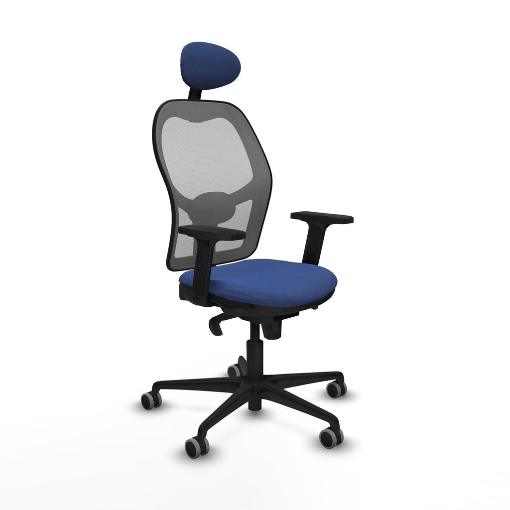 Silla de Oficina con Cabecero Piqueras y Crespo 2D036G1 Azul marino