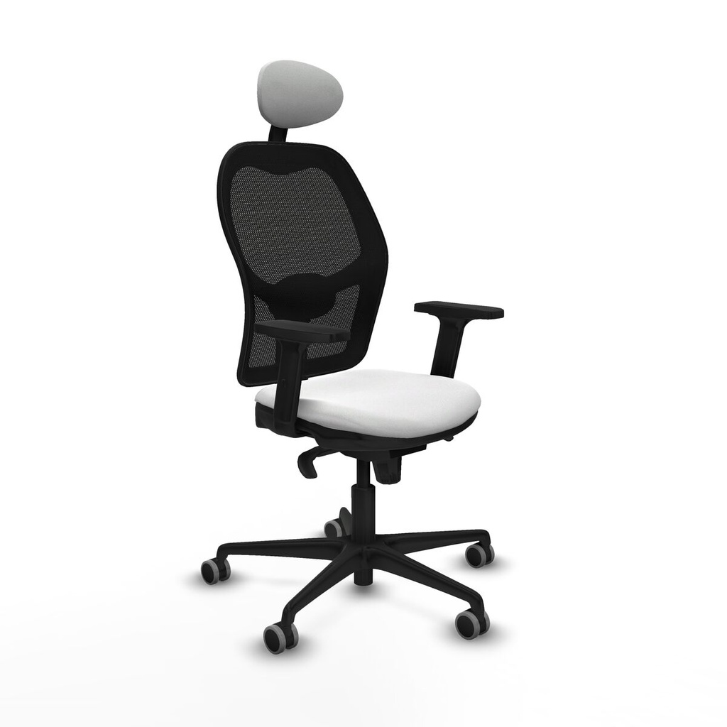 Silla de Oficina con Cabecero Piqueras y Crespo 2D036G1 Blanco
