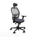 Silla de Oficina con Cabecero Piqueras y Crespo 3D036N1 Gris oscuro