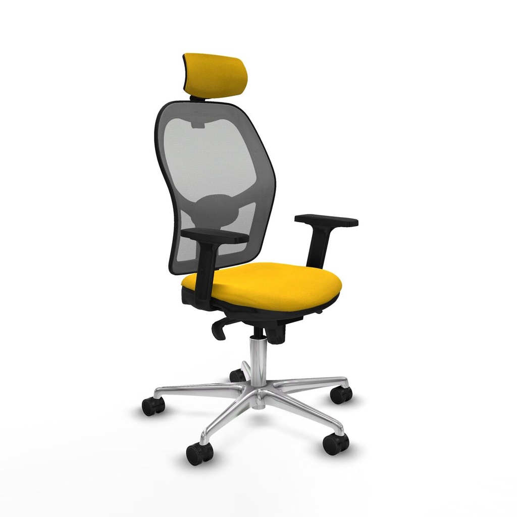 Silla de Oficina con Cabecero Piqueras y Crespo 2D086N2 Amarillo