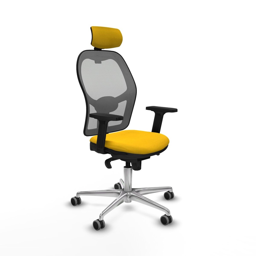 Silla de Oficina con Cabecero Piqueras y Crespo 2D086G2 Amarillo