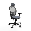 Office Chair with Headrest Piqueras y Crespo 3D036G2 Grey