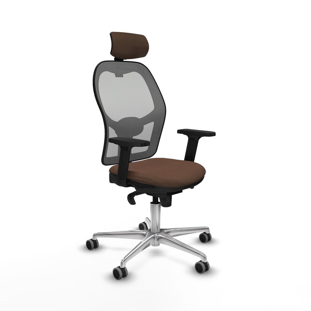 Office Chair with Headrest Piqueras y Crespo 2D086G2 Grey Dark brown