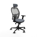 Silla de Oficina con Cabecero Piqueras y Crespo 2D036G2 Gris