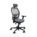 Office Chair with Headrest Piqueras y Crespo 3D036N2 Grey