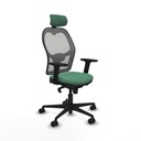 Office Chair with Headrest Piqueras y Crespo 2D036N2 Emerald Green
