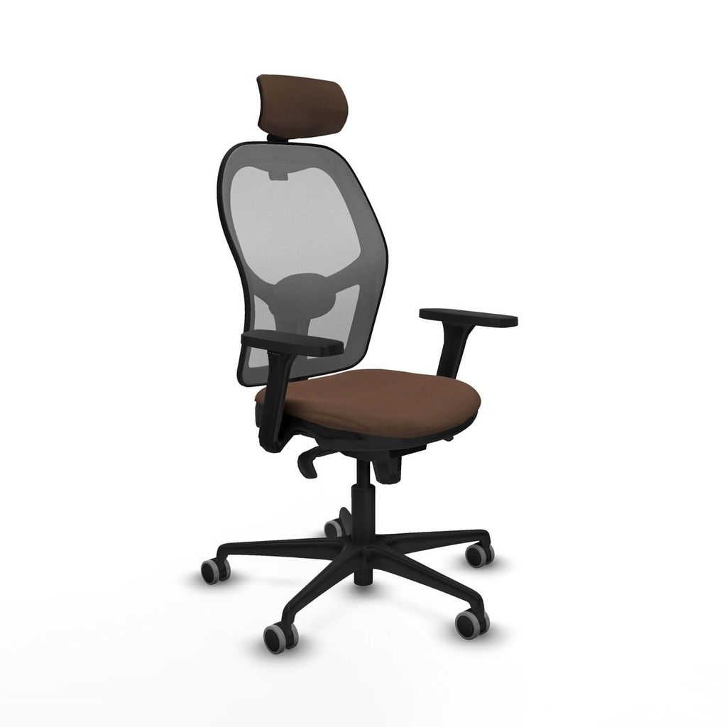 Office Chair with Headrest Piqueras y Crespo 3D036G2 Grey Dark brown