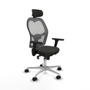 Silla de Oficina con Cabecero Piqueras y Crespo 3D086N2 Negro