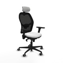 Silla de Oficina con Cabecero Piqueras y Crespo 3D036G2 Blanco