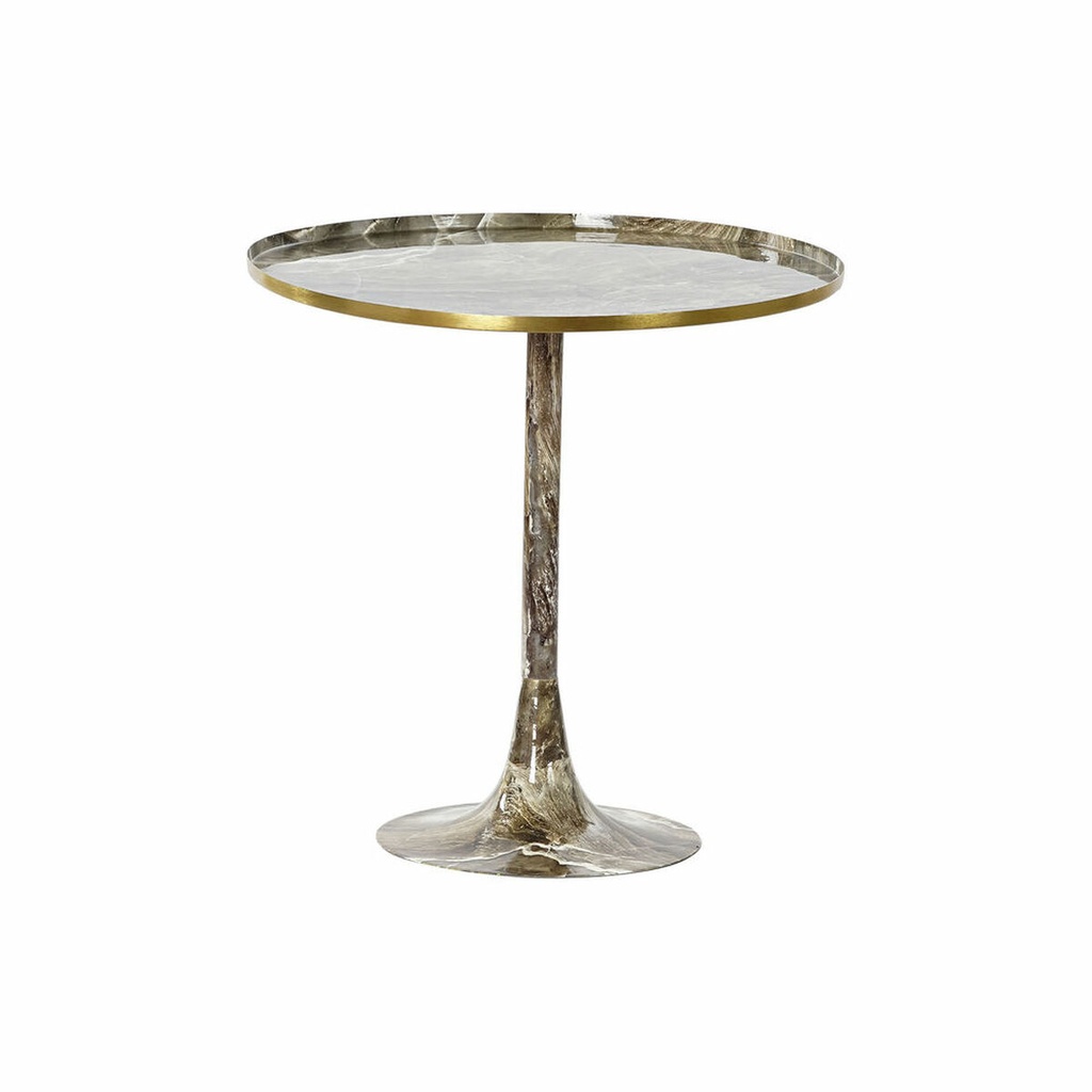 Mesita Auxiliar DKD Home Decor Marrón Dorado 51 x 51 x 51 cm