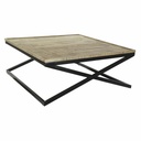 Mesa de Centro DKD Home Decor Negro Natural Madera Metal 120 x 120 x 55 cm