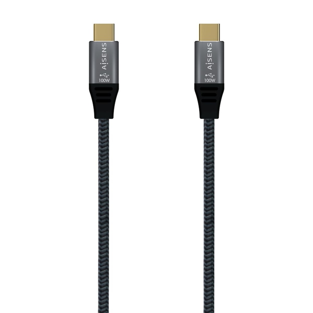 Cable USB-C Aisens A107-0672 1,5 m Gris (1 unidad)