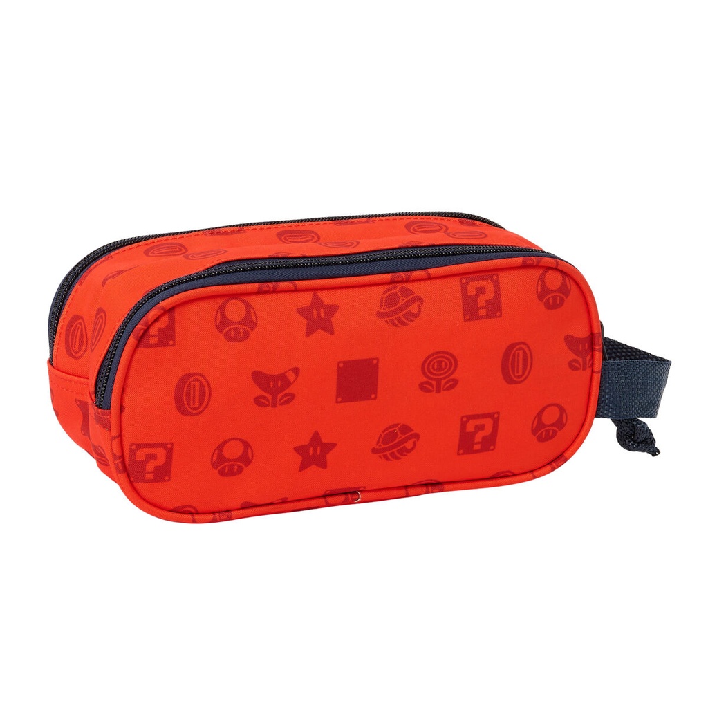 Mochila Escolar Super Mario Rojo Azul marino 21 x 8 x 6 cm