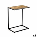 Mesa auxiliar Confortime Marrón Negro 40 x 25 x 50 cm (3 Unidades)