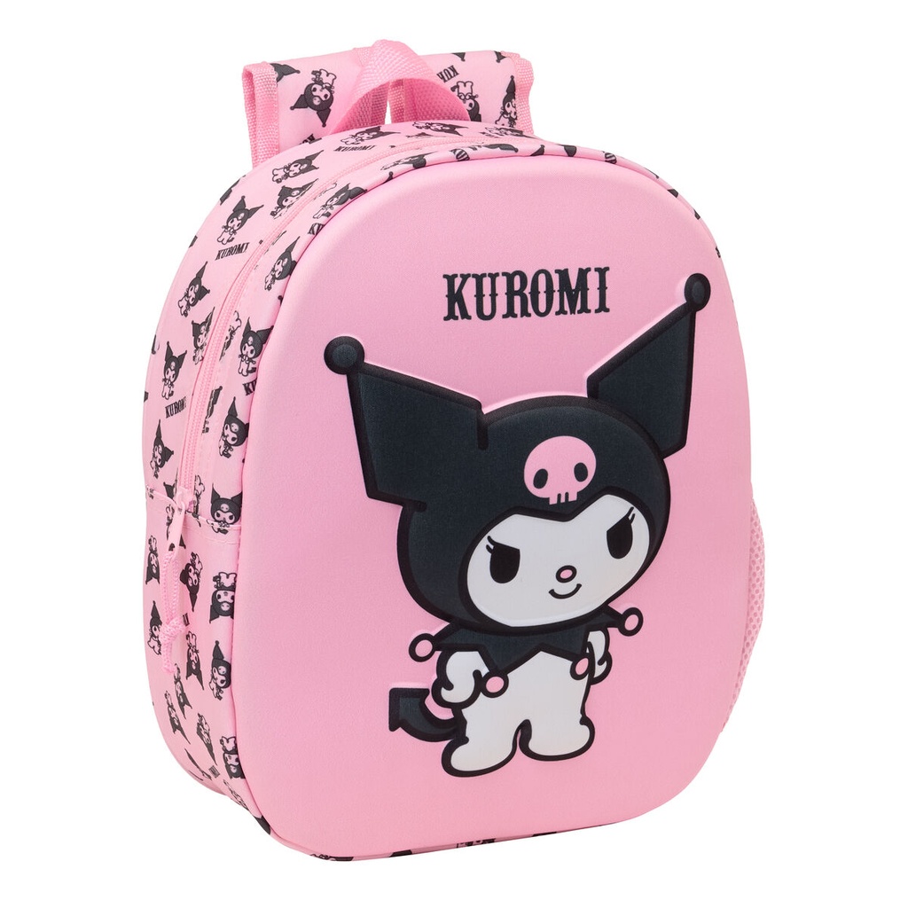 Mochila Escolar Kuromi Rosa 27 x 33 x 10 cm