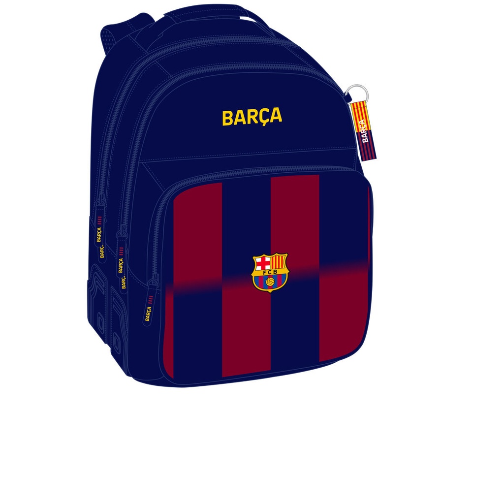 School Bag F.C. Barcelona Blue Maroon 32 x 42 x 15 cm