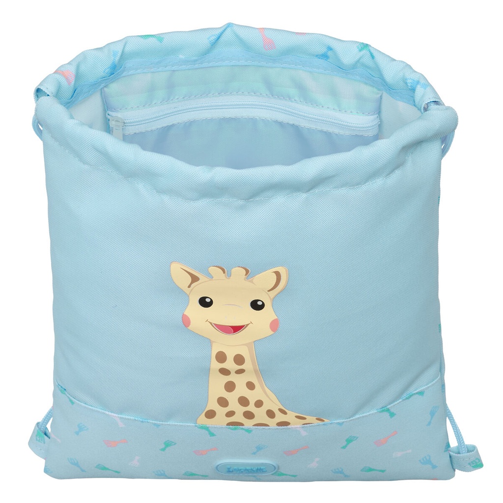 Backpack with Strings Sophie la Girafe Blue 26 x 34 x 1 cm