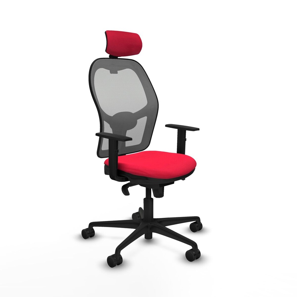 Office Chair with Headrest Jorquera Piqueras y Crespo 1D036N2 Red