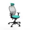 Office Chair with Headrest Jorquera Piqueras y Crespo 1D036N2 Turquoise