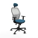 Office Chair with Headrest Jorquera Piqueras y Crespo 1D036G1 White Petroleum green