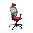 Silla de Oficina con Cabecero Jorquera Piqueras y Crespo 1D036G2 Rojo