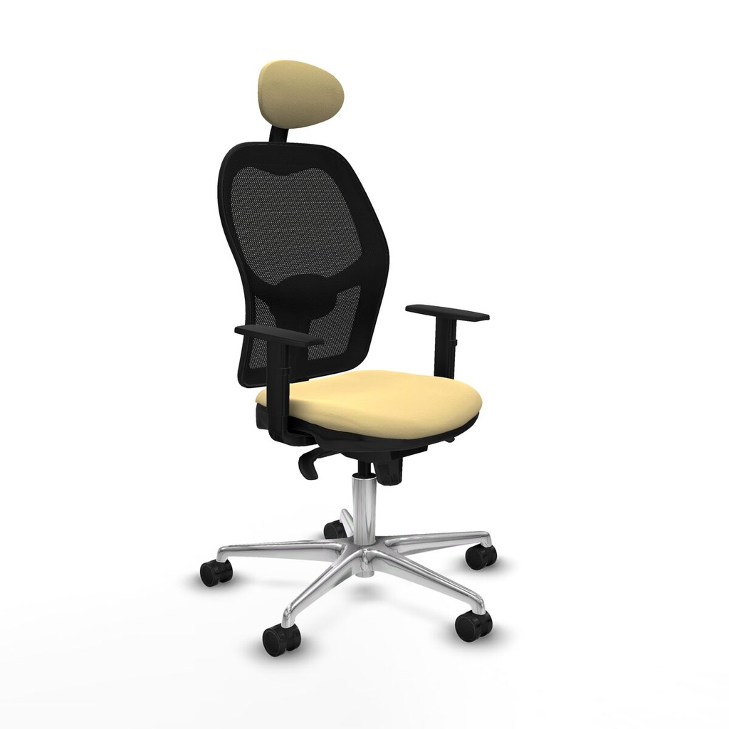 Office Chair with Headrest Jorquera Piqueras y Crespo 1D086N1 Cream