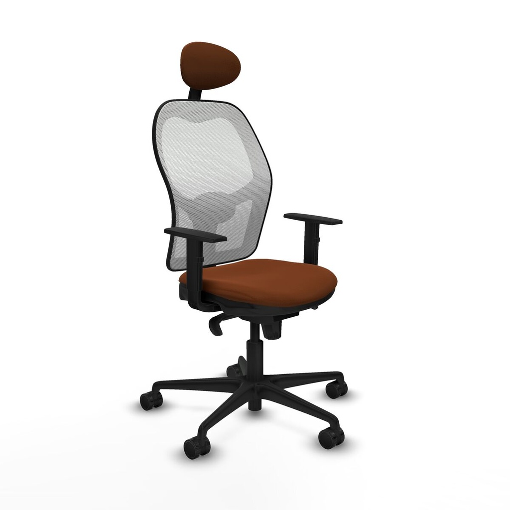 Office Chair with Headrest Jorquera Piqueras y Crespo 1D036N1 White Brown