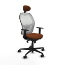 Office Chair with Headrest Jorquera Piqueras y Crespo 1D036N1 White Brown