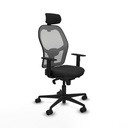 Office Chair with Headrest Jorquera Piqueras y Crespo 1D036N2 Black