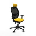 Office Chair with Headrest Jorquera Piqueras y Crespo 1D036G2 Yellow
