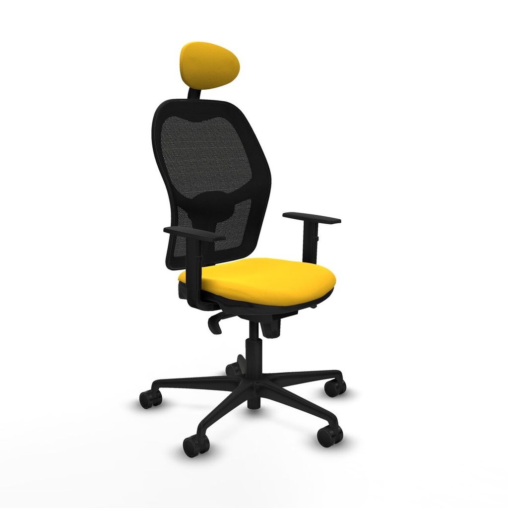Office Chair with Headrest Jorquera Piqueras y Crespo 1D036N1 Yellow