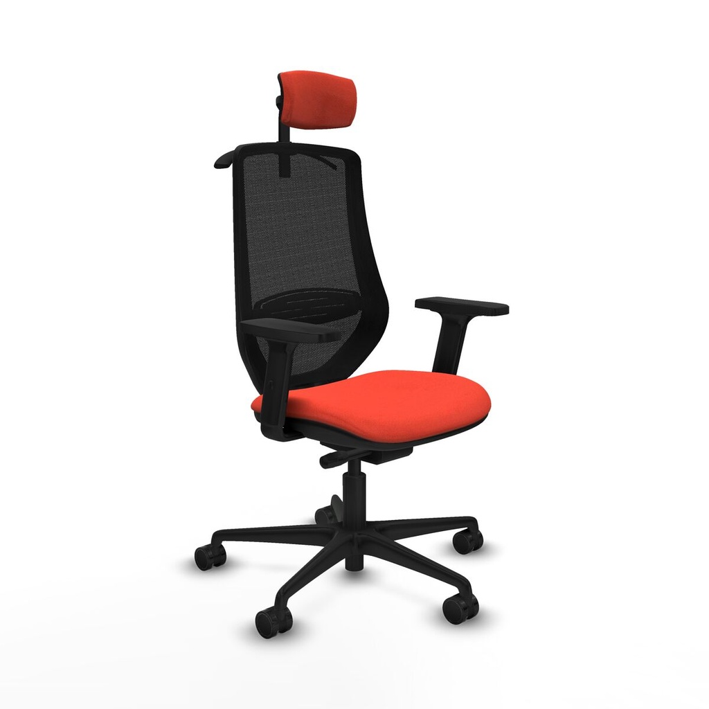 Silla de Oficina con Cabecero Mardos traslack bali Piqueras y Crespo D036N2H Naranja Oscuro