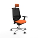 Silla de Oficina con Cabecero Mardos traslack bali Piqueras y Crespo D086G2H Naranja