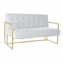 Sofá DKD Home Decor Dorado Metal Poliéster Azul cielo (128 x 70 x 76 cm)