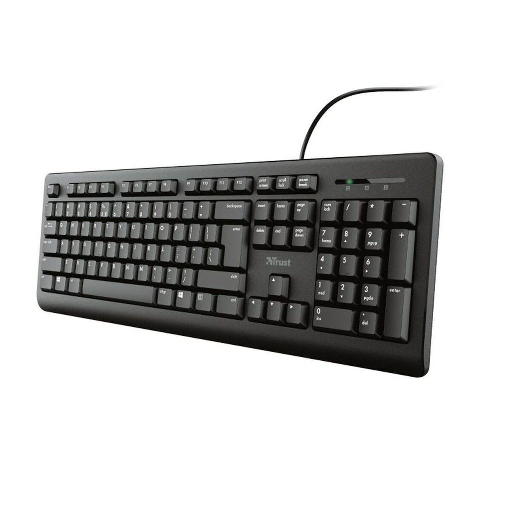 Teclado Trust 23880 Negro Inglés EEUU QWERTY