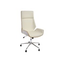 Silla de Oficina DKD Home Decor Marrón Crema Plateado 60 x 65,5 x 118 cm