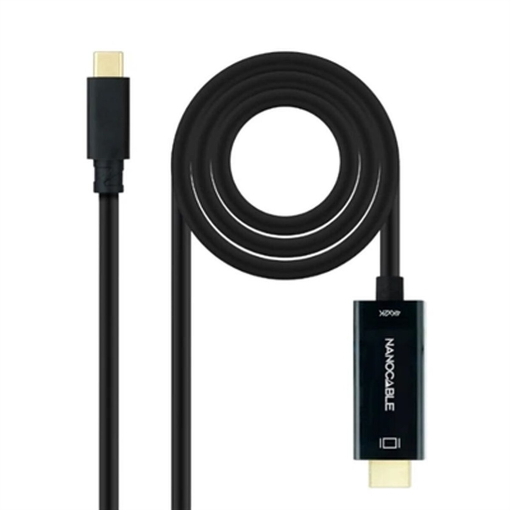 Cable USB-C a HDMI NANOCABLE 10.15.5133 Negro 3 m 4K Ultra HD