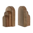 Sujetalibros Home ESPRIT Natural Madera de mango
