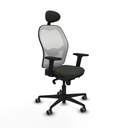 Office Chair with Headrest Jorquera Piqueras y Crespo 2D036G1 Black