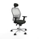 Silla de Oficina con Cabecero Jorquera Piqueras y Crespo 2D086N1 Negro
