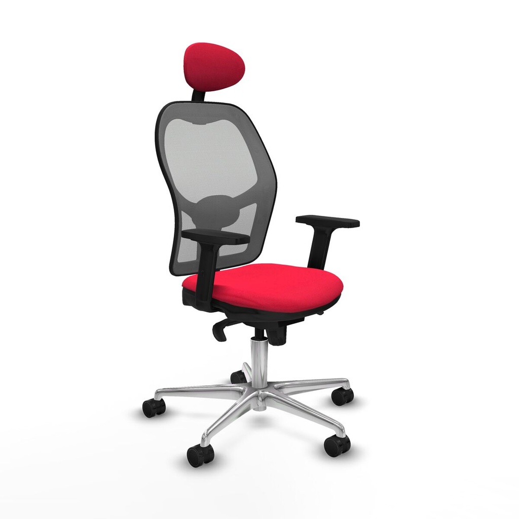 Office Chair with Headrest Jorquera Piqueras y Crespo 2D086N1 Red