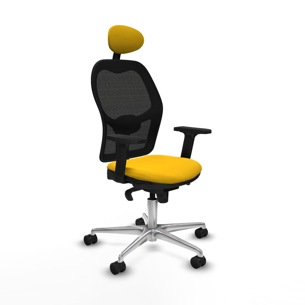 Office Chair with Headrest Jorquera Piqueras y Crespo 2D086N1 Yellow